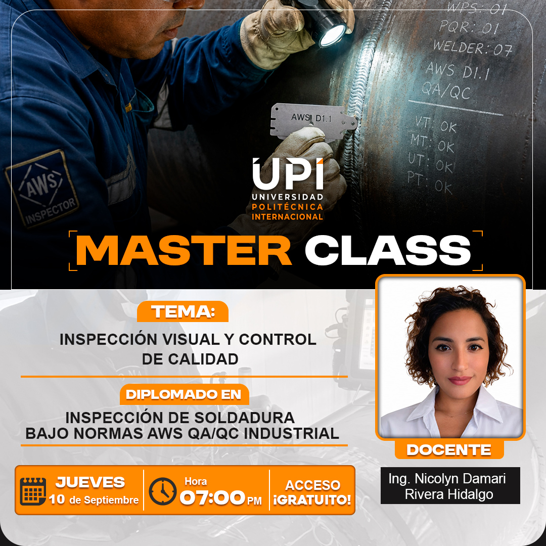 MASTER CLASS: INSPECCIÓN VISUAL Y EL CONTROL DE CALIDAD