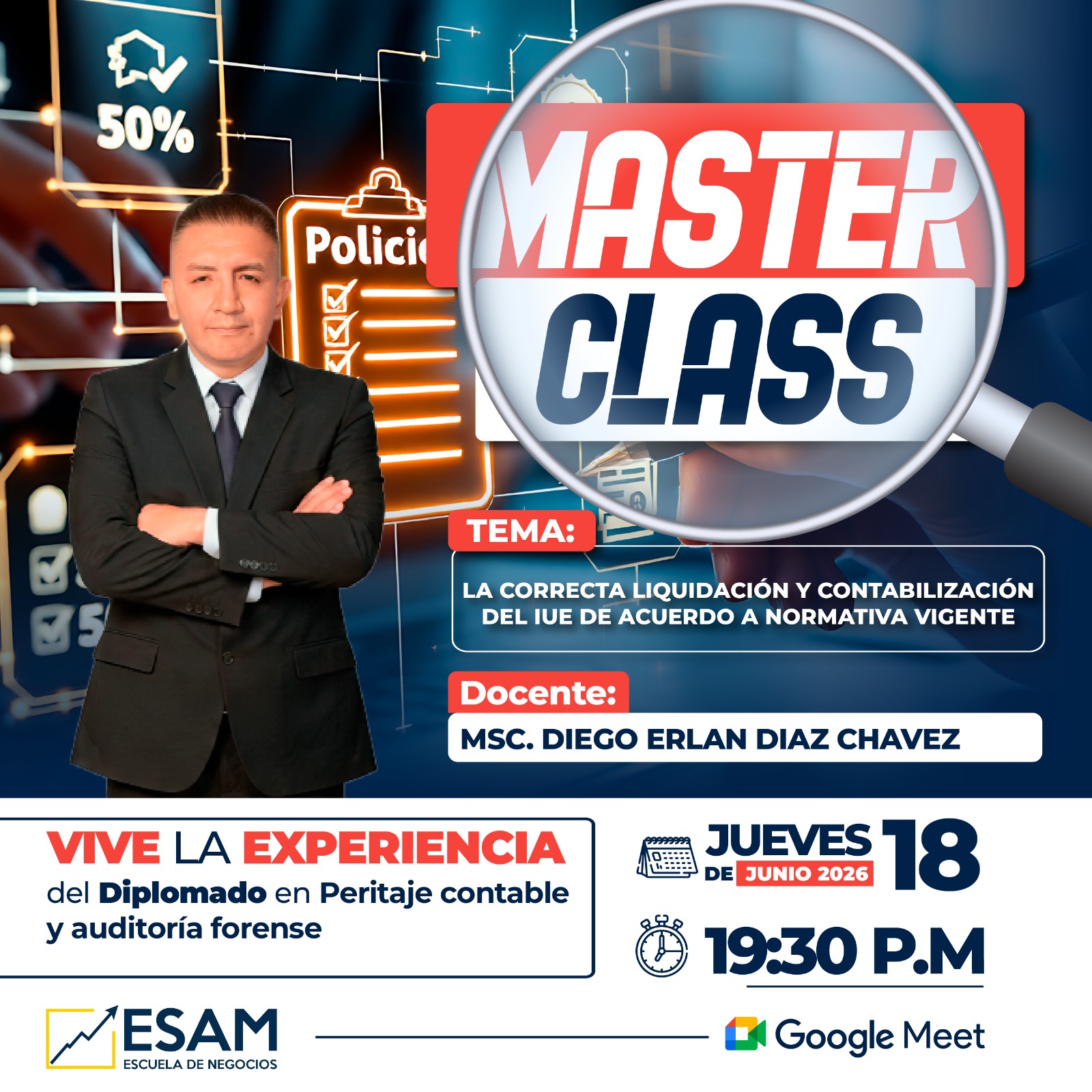 Portada del evento LA CORRECTA LIQUIDACION Y COMERCIALIZACION Y CONTABILIZACION DEL IUE DE ACUERDO A NORMATIVA VIGENTE