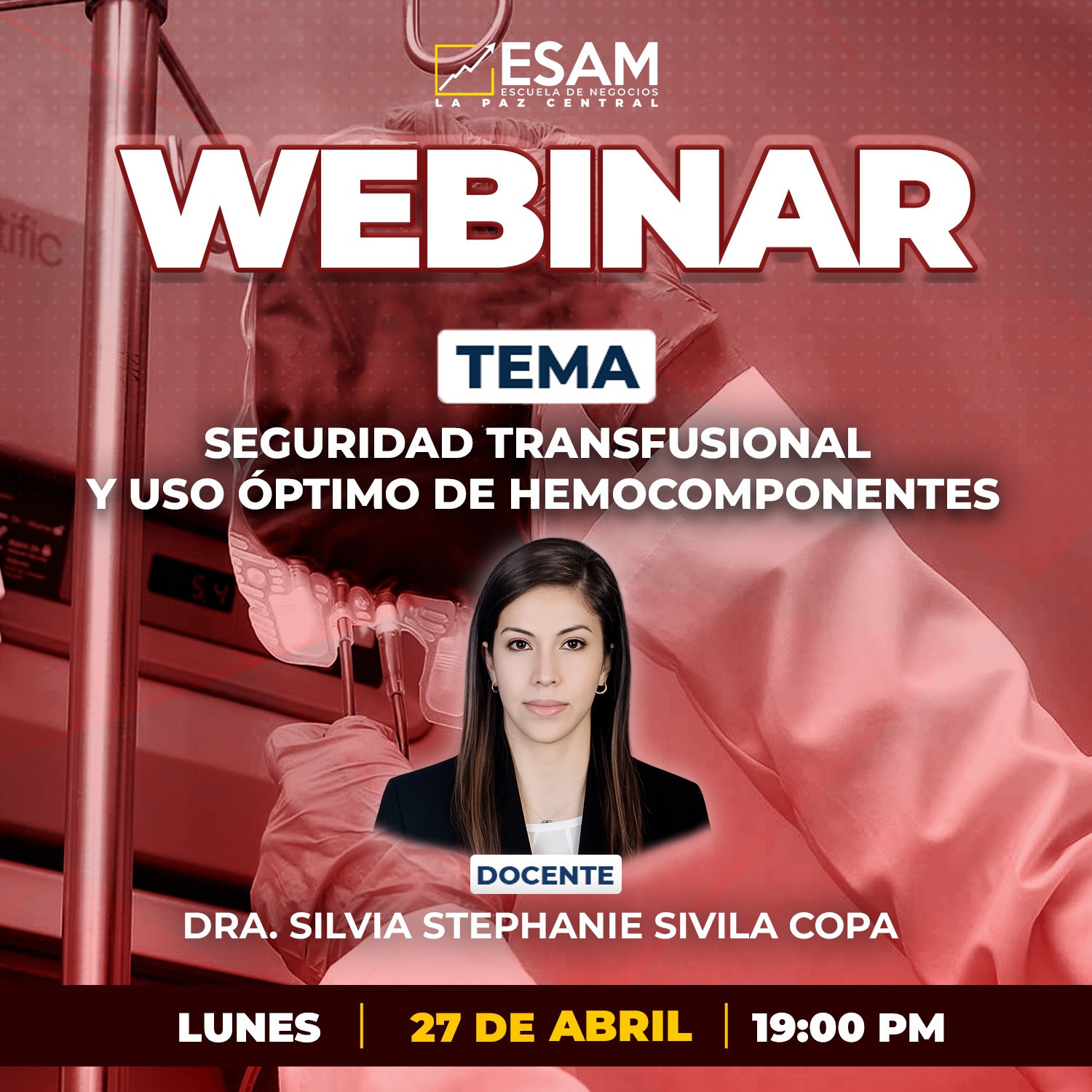 Portada del evento SEGURIDAD TRANSFUSIONALY USO ÓPTIMO DE HEMOCOMPONENTES