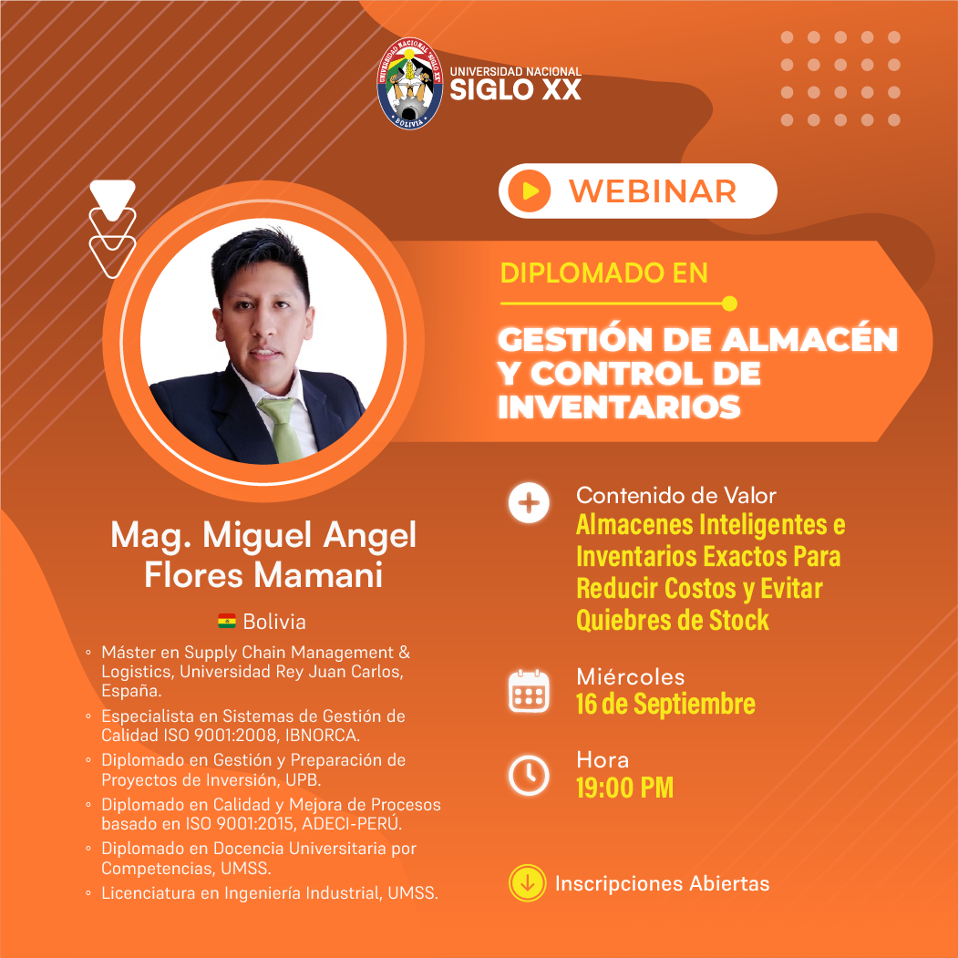 Portada del evento GESTIÓN DE ALMACÉN Y CONTROL DE INVENTARIOS