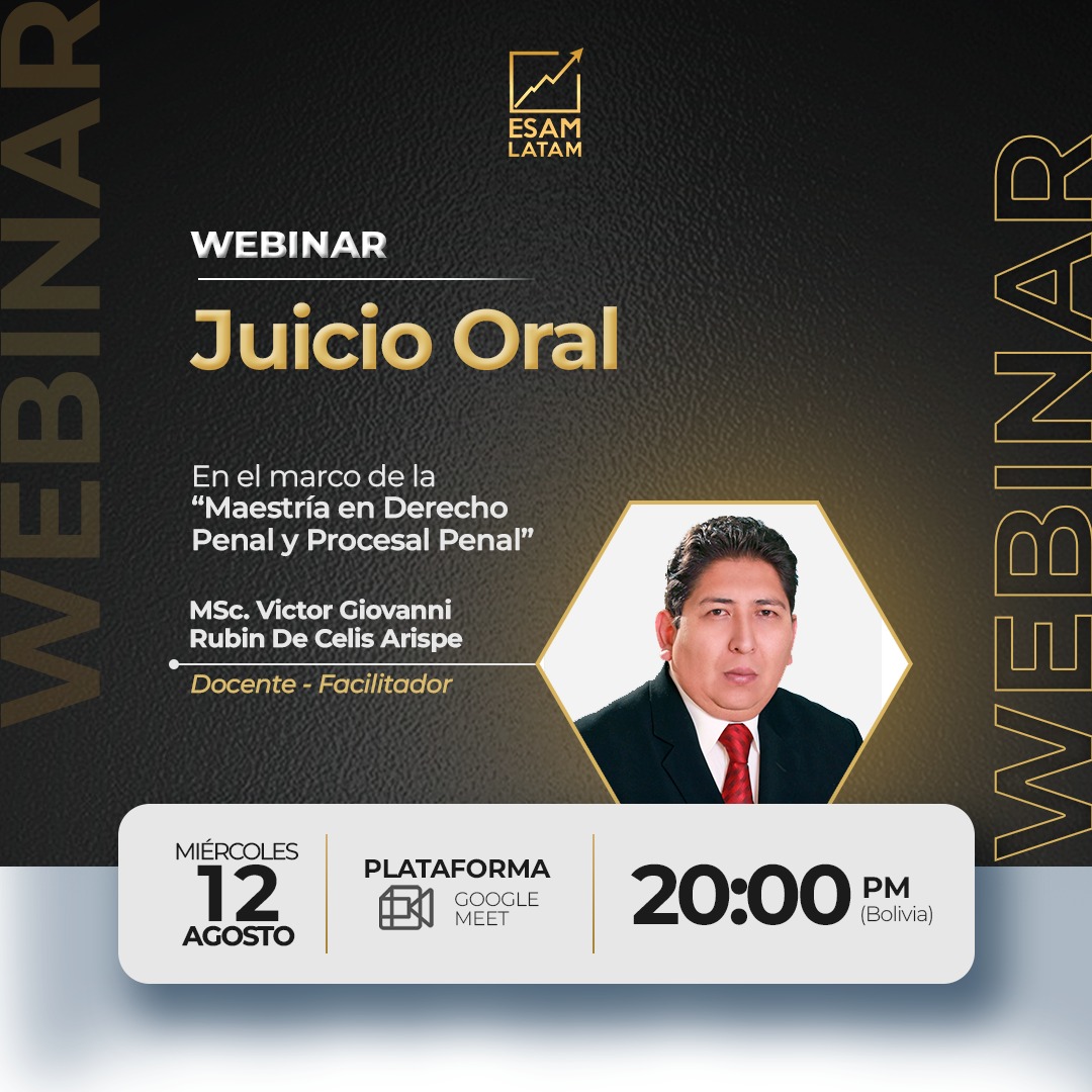 Portada del evento JUICIO ORAL