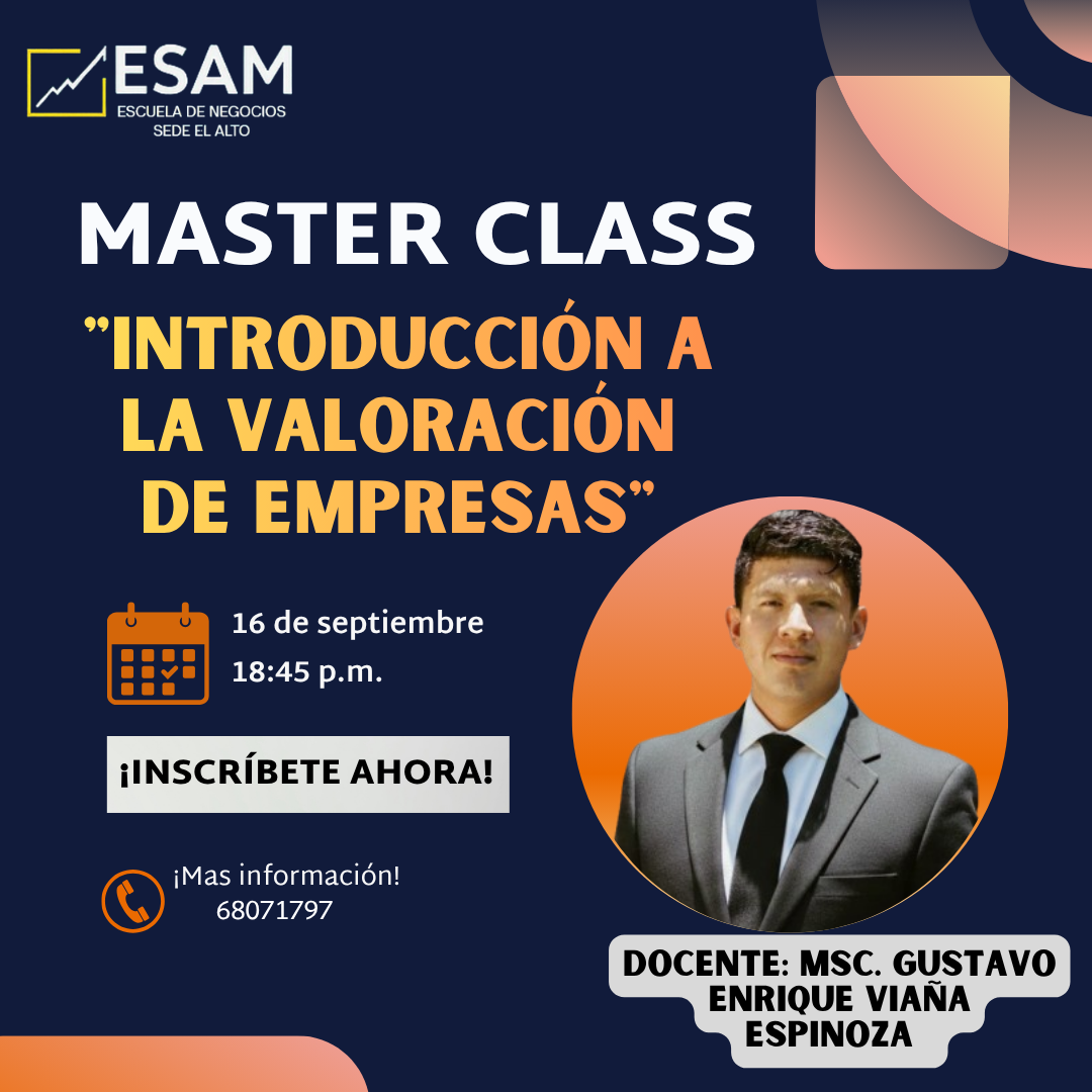 Portada del evento CURSO INTRODUCCIÓN A LA VALORACIÓN DE EMPRESAS