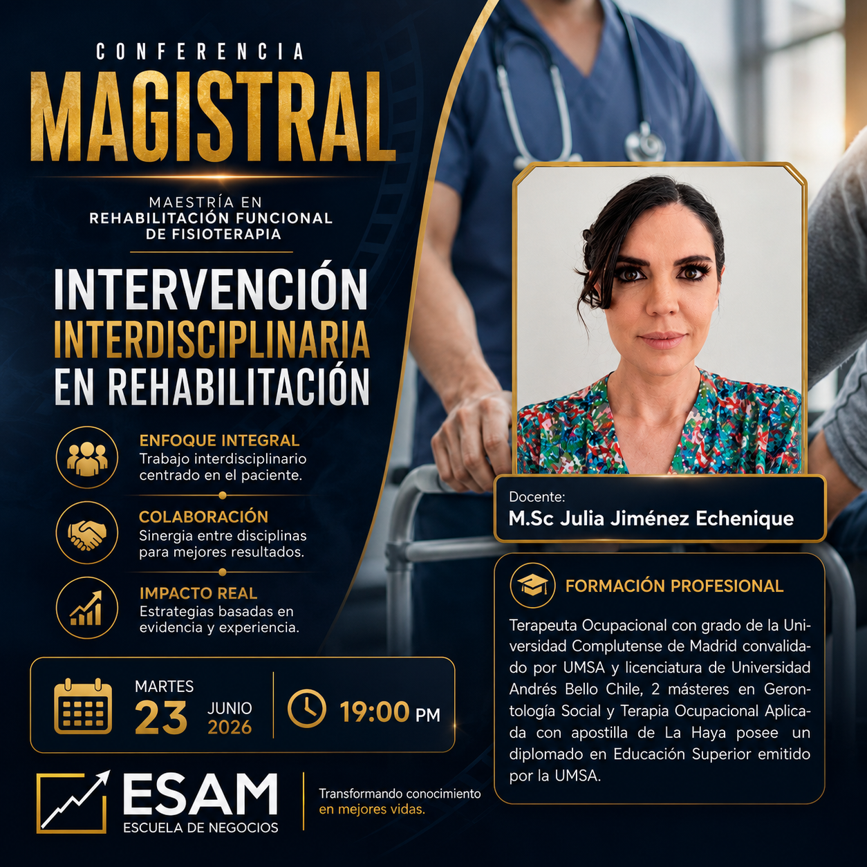 Portada del evento Conferencia magistral evaluación y diagnóstico funcional