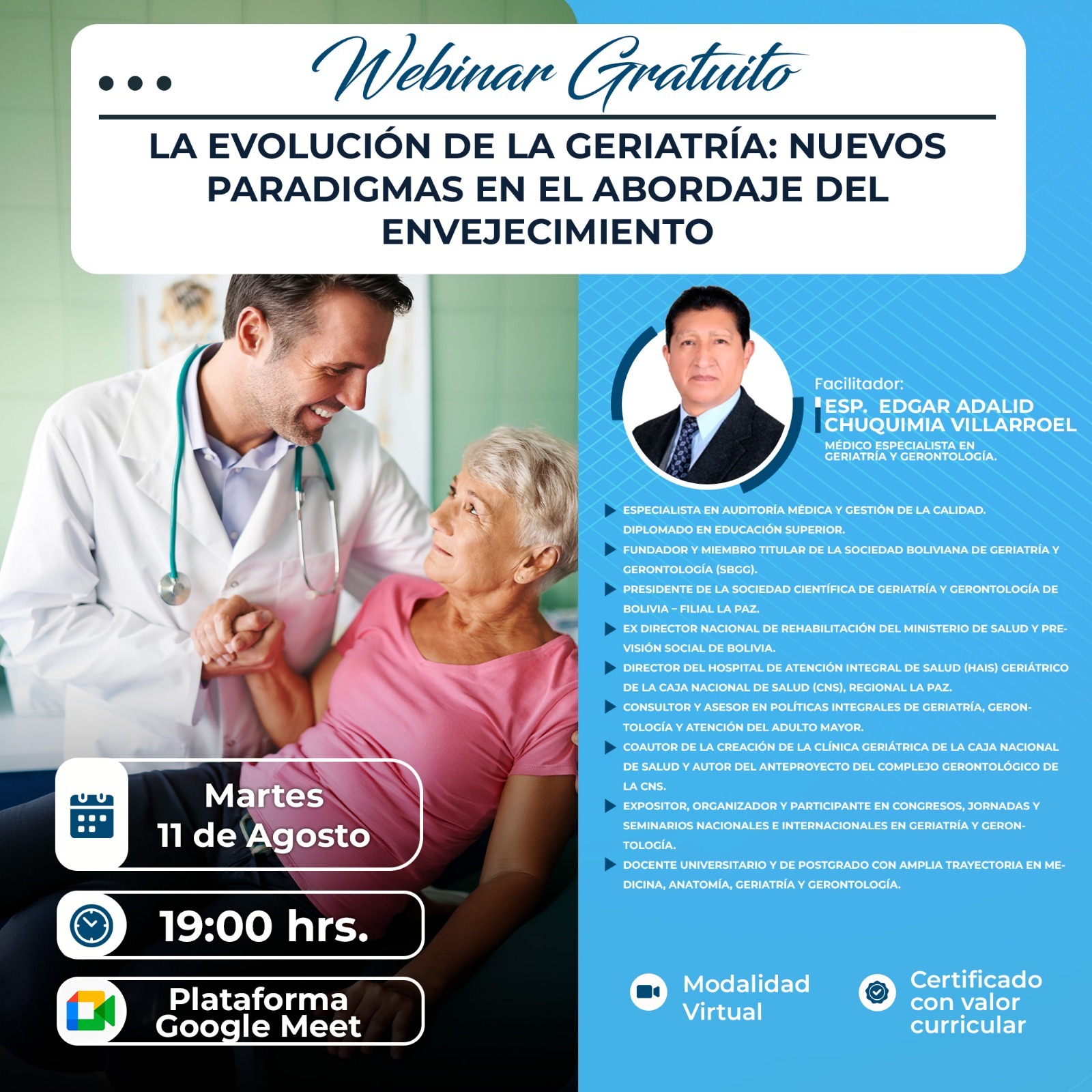 Imagen del evento LA EVOLUCIÓN DE LA GERIATRÍA: NUEVOS PARADIGMAS EN EL ABORDAJE DEL ENVEJECIMIENTO