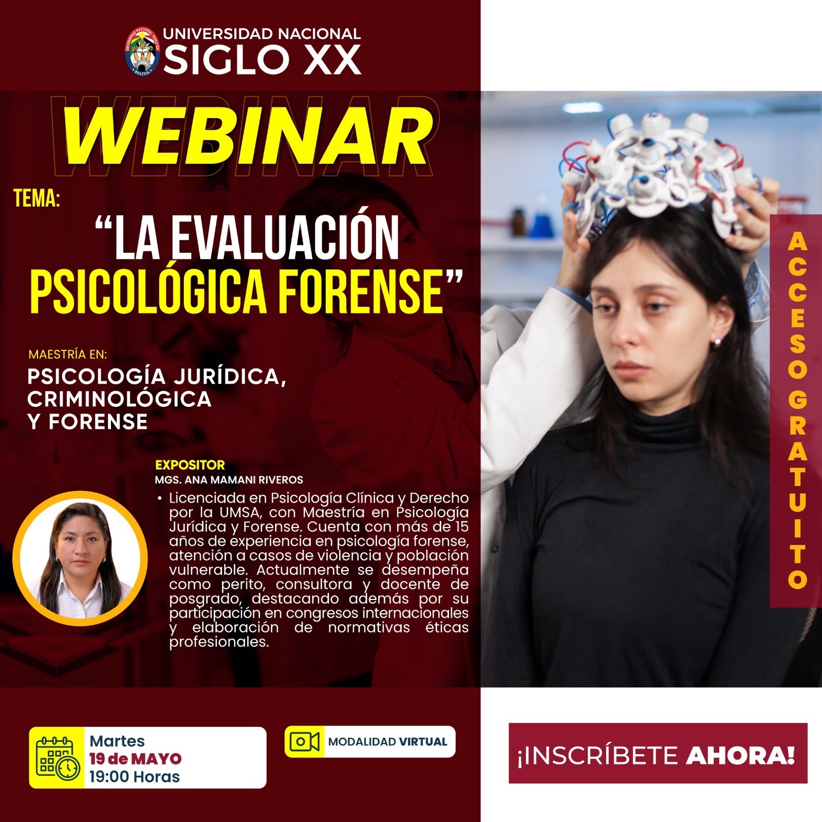 Portada del evento LA EVALUACIÓN PSICOLOGÓGICA FORENSE