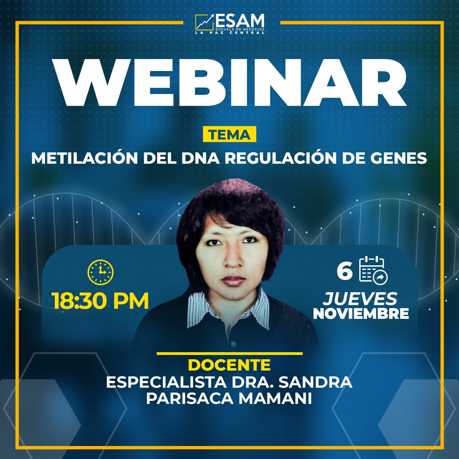 Portada del evento METILACIÓN DEL DNA REGULACIÓN DE GENES