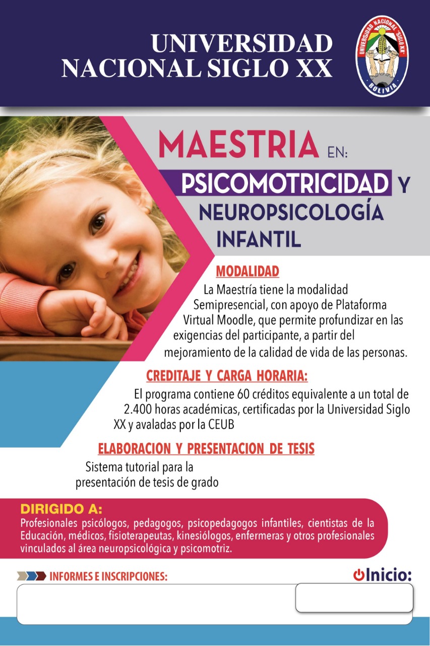 Pordata del programa Maestría psicomotricidad y neuropsicología infantil