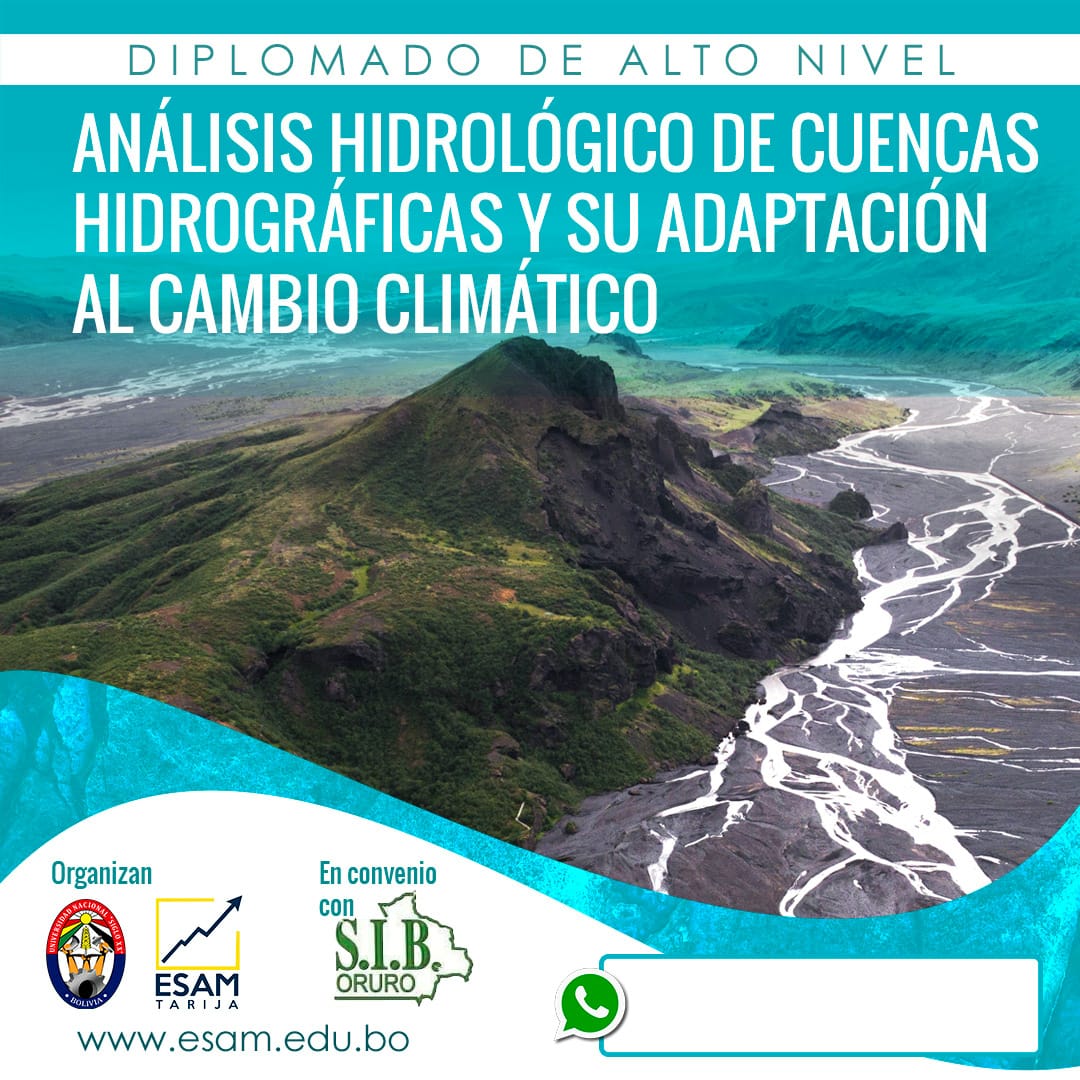 Pordata del programa Diplomado  DE ANALISIS HIDROLÓGICO DE CUENCAS HIDROGRÁFICAS Y SU ADAPTACION AL CAMBIO CLIMÁTICO