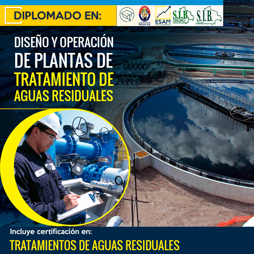 Diplomado DISEÑO Y OPERACIÓN DE PLANTAS DE TRATAMIENTO DE AGUAS RESIDUALES