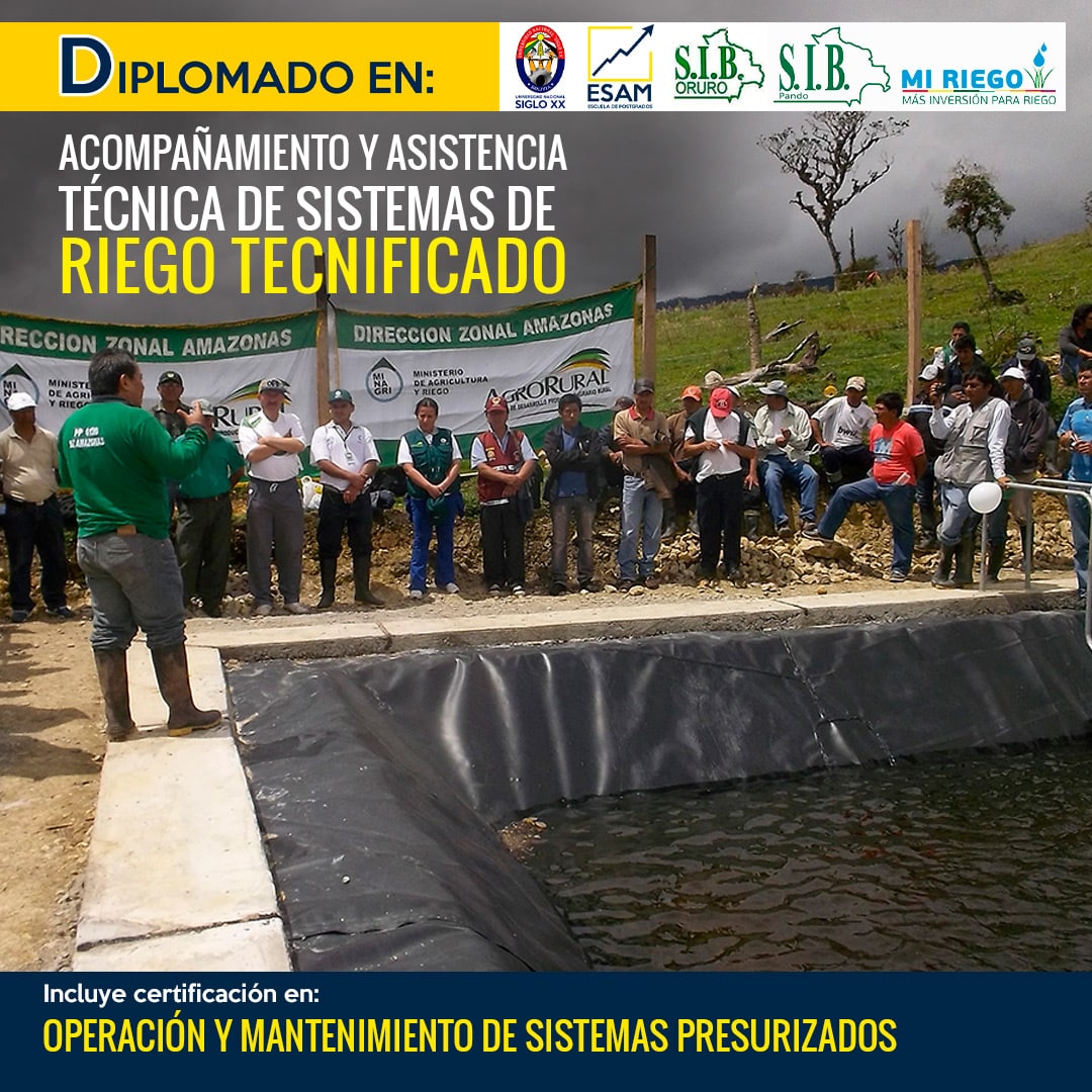 Pordata del programa Diplomado Acompañamiento y Asistencia Técnica de Sistemas de Riego Tecnificado
