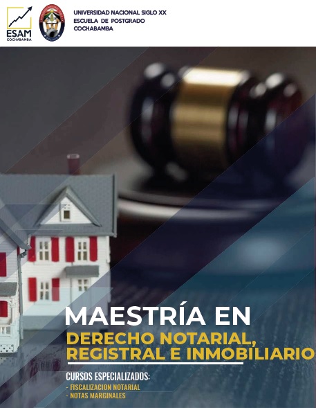 Maestría  En Derecho Notarial, Registral E Inmobiliario
