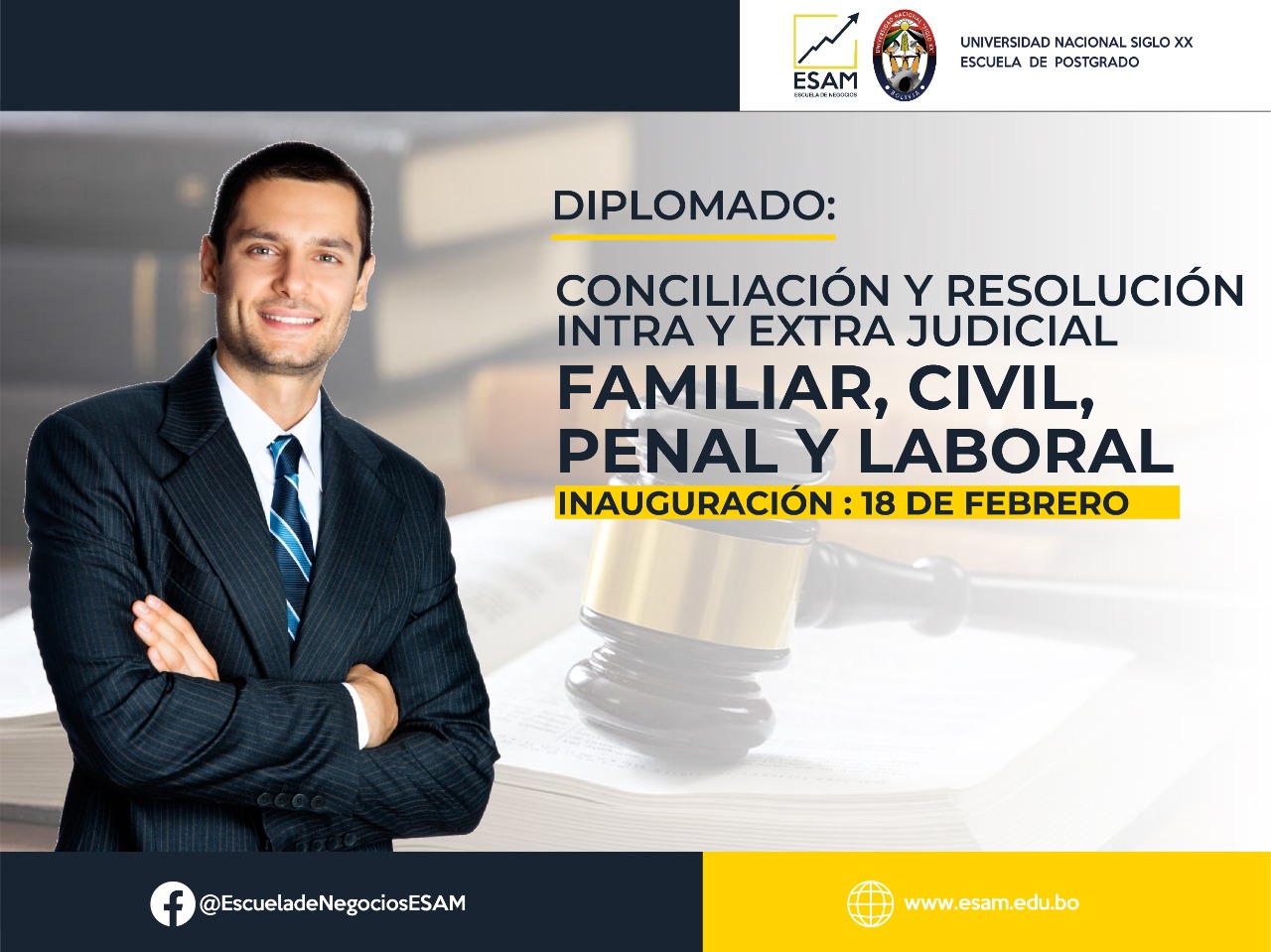 Pordata del programa Diplomado Conciliación Y Resolución Intra Y Extra Judicial Familiar, Civil, Penal Y Laboral