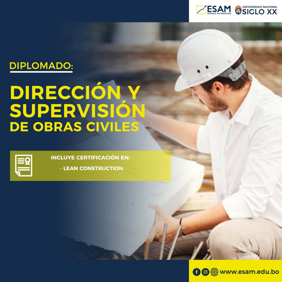 Pordata del programa Diplomado DIRECCIÓN Y SUPERVISIÓN DE OBRAS CIVILES.