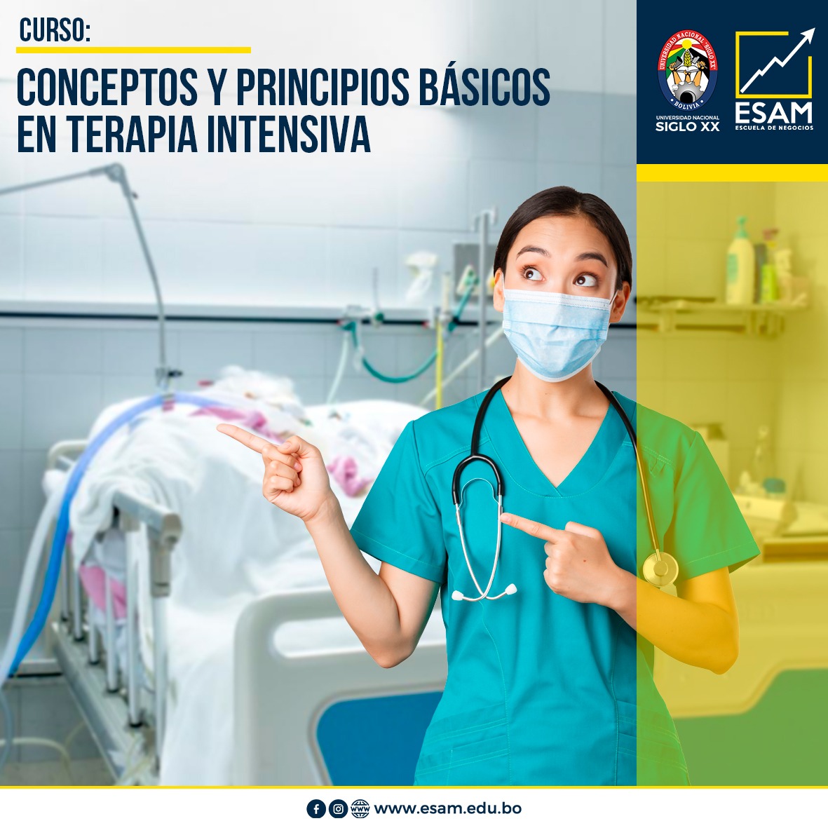 Pordata del programa Esam Cursos CONCEPTOS Y PRINCIPIOS BASICOS EN TERAPIA INTENSIVA