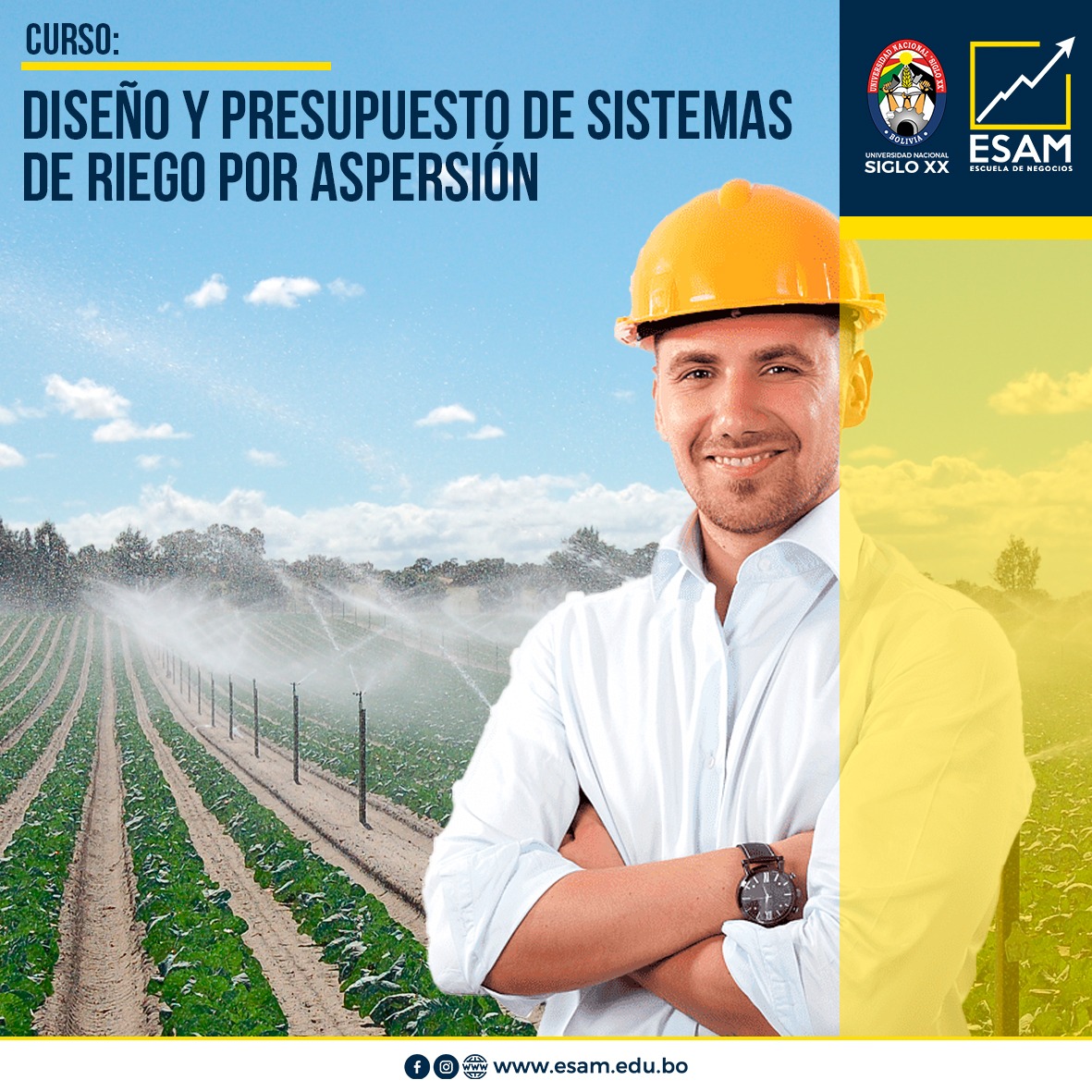 Pordata del programa Esam Cursos Diseño y Presupuesto de Sistemas de Riego por Aspersión