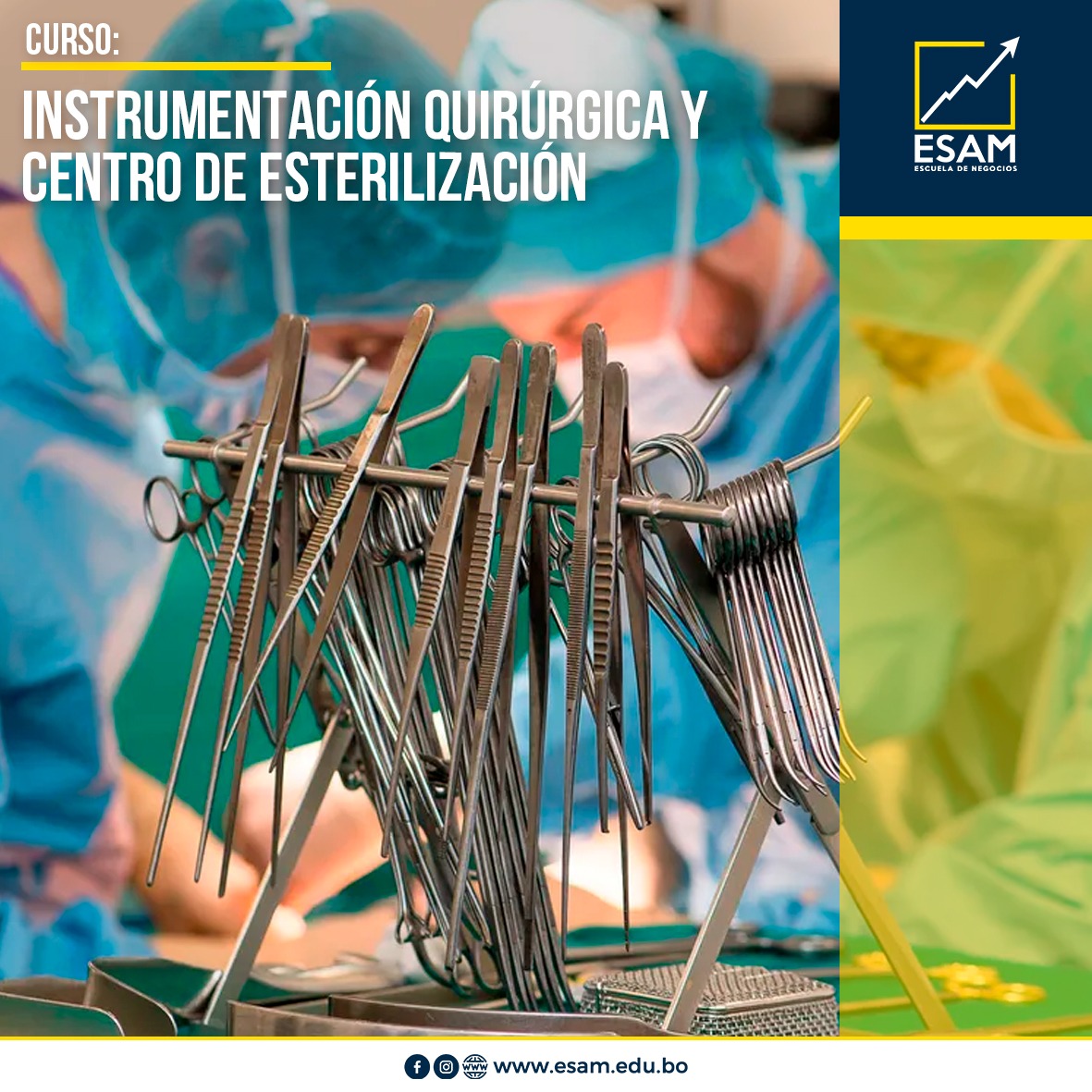 Pordata del programa Esam Cursos Curso de Instrumentación Quirúrgica y Centro de Esterilización