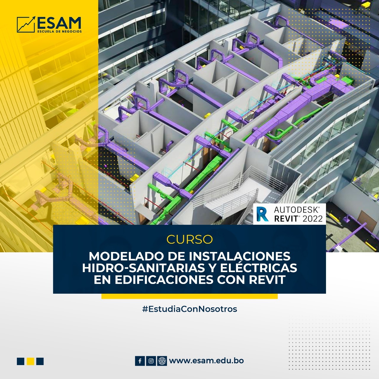 Pordata del programa Esam Cursos Modelado de Instalaciones Hidro-Sanitarias y Eléctricas en Edificaciones con Revit