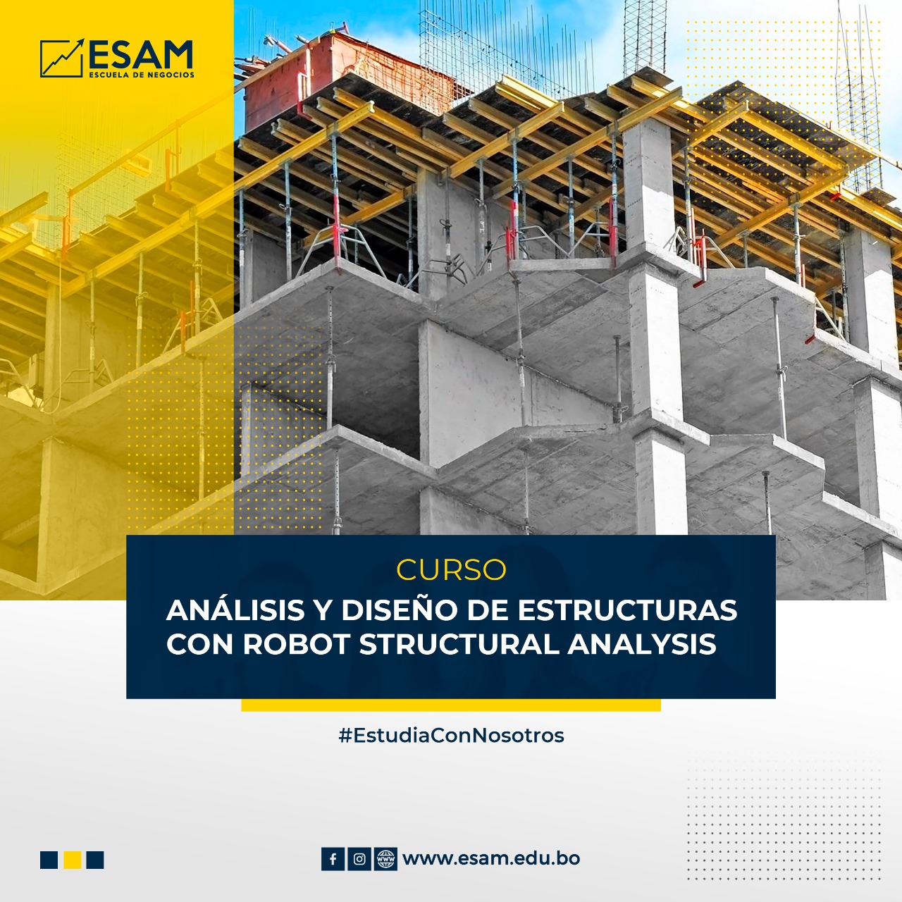 Pordata del programa Esam Cursos Análisis y Diseño de Estructuras con Robot Structural Analysis