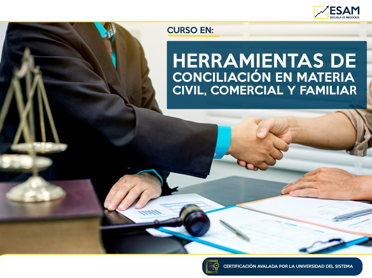 Esam Cursos Herramientas de Conciliación en Materia Civil, Comercial y Familiar