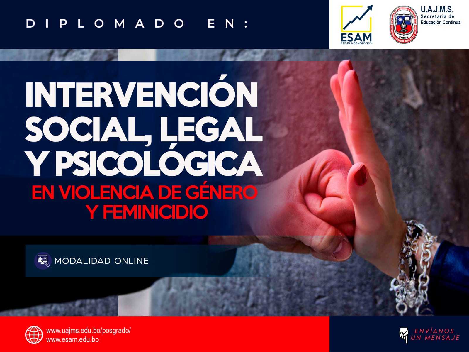 Diplomado INTERVENCIÓN SOCIAL, LEGAL Y PSICOLÓGICA EN VIOLENCIA DE GÉNERO Y FEMINICIDIO
