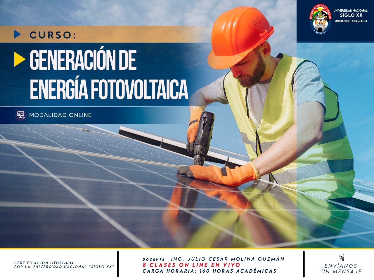 Pordata del programa Esam Cursos Generación de Energía Fotovoltaica