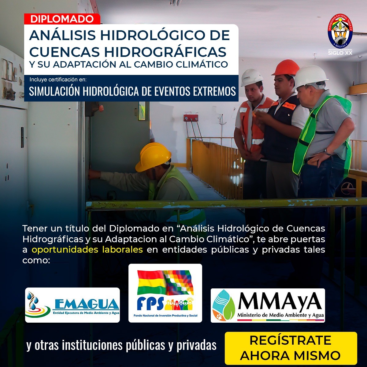 Diplomado  DE ANALISIS HIDROLÓGICO DE CUENCAS HIDROGRÁFICAS Y SU ADAPTACION AL CAMBIO CLIMÁTICO