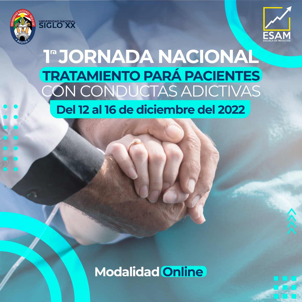 Pordata del programa Esam Cursos PRIMERA JORNADA NACIONAL TRATAMIENTOS PARA PACIENTES CON CONDUCTAS ADICTIVAS
