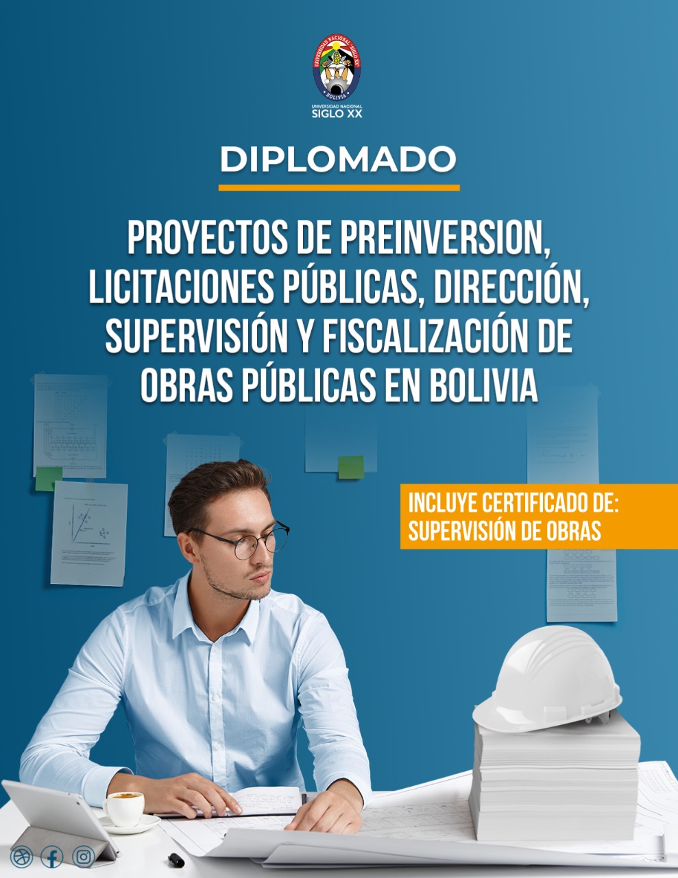 Diplomado en Proyectos de preinversión,licitaciones públicas , dirección , supervisión y fiscalización de obras públicas en Bolivia
