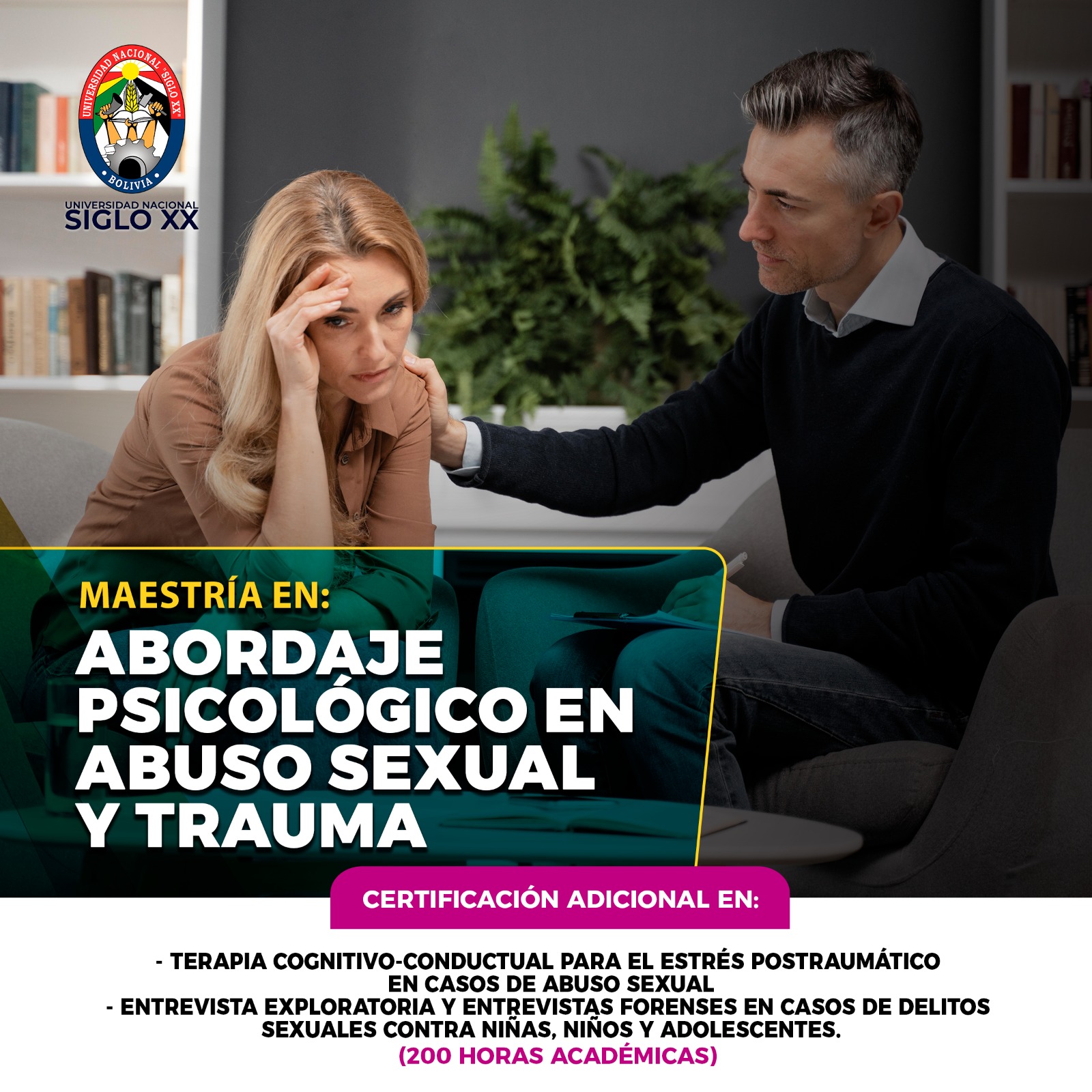 Maestría MAESTRÍA EN ABORDAJE PSICOLÓGICO EN ABUSO SEXUAL Y TRAUMA