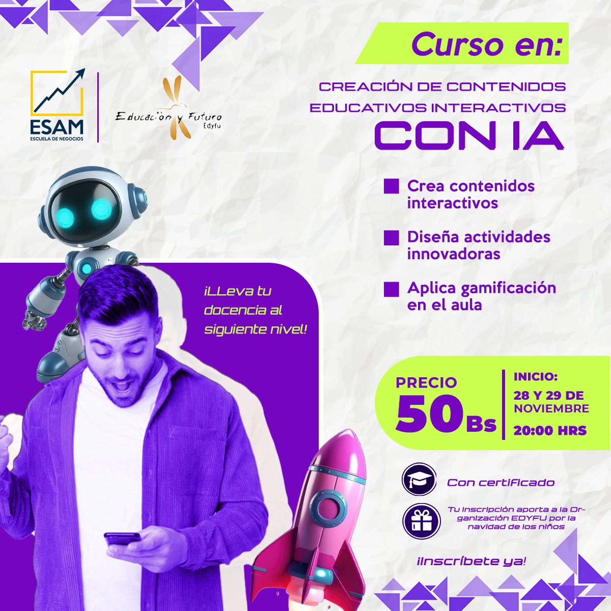 Esam Cursos CREACION DE CONTENIDOS EDUCATIVOS INTERACTIVOS CON IA