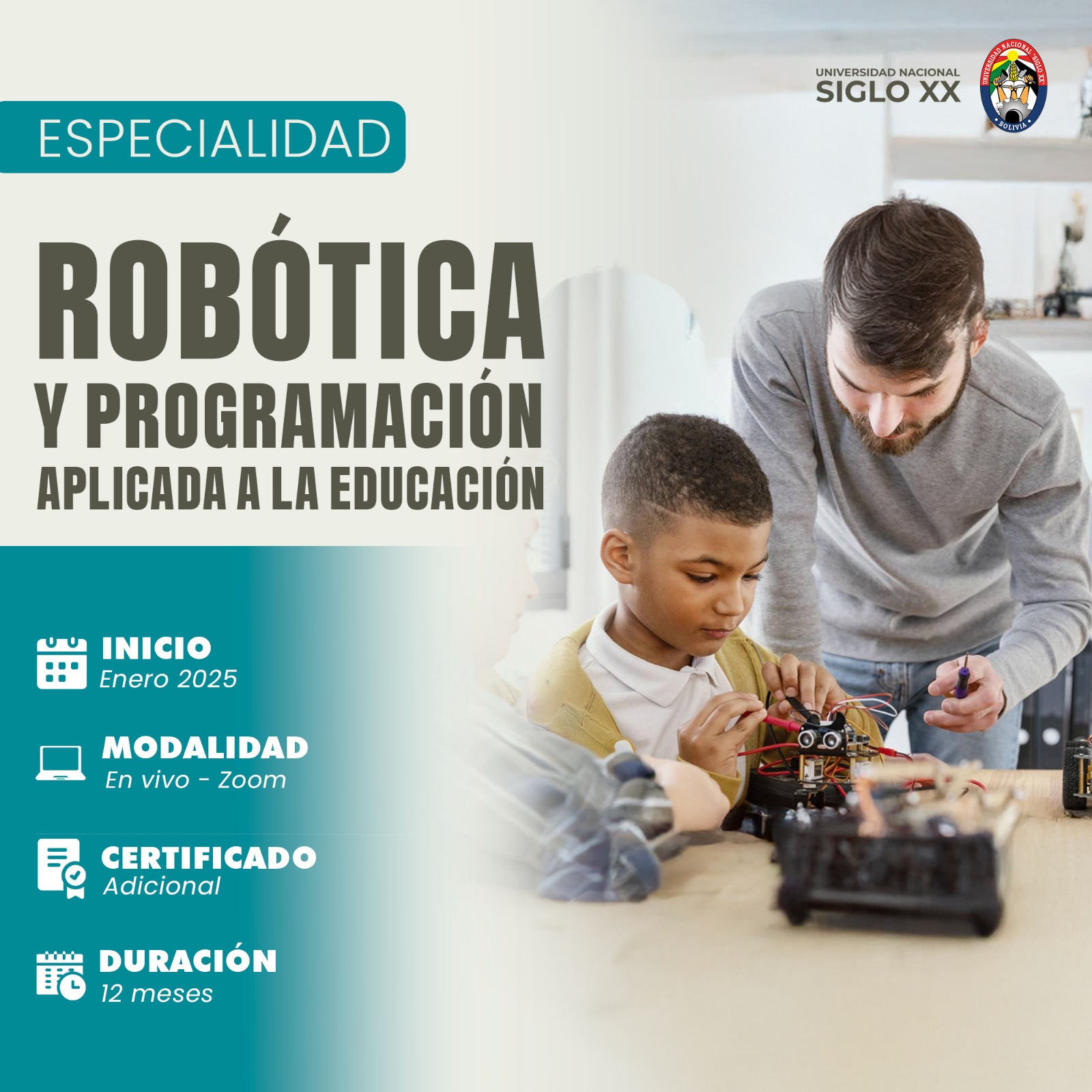 Especialidad ESPECIALIDAD EN ROBÓTICA Y PROGRAMACIÓN APLICADA A LA EDUCACIÓN