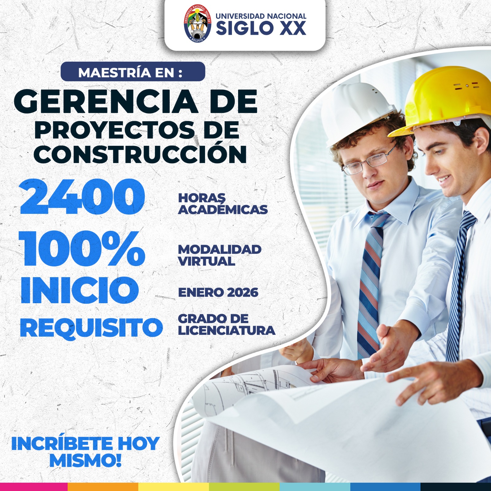 Portada del programa Gerencia de Proyectos de Construcción