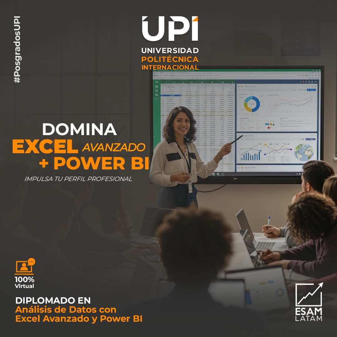 Portada del programa Análisis de Datos con Excel Avanzado y Power BI