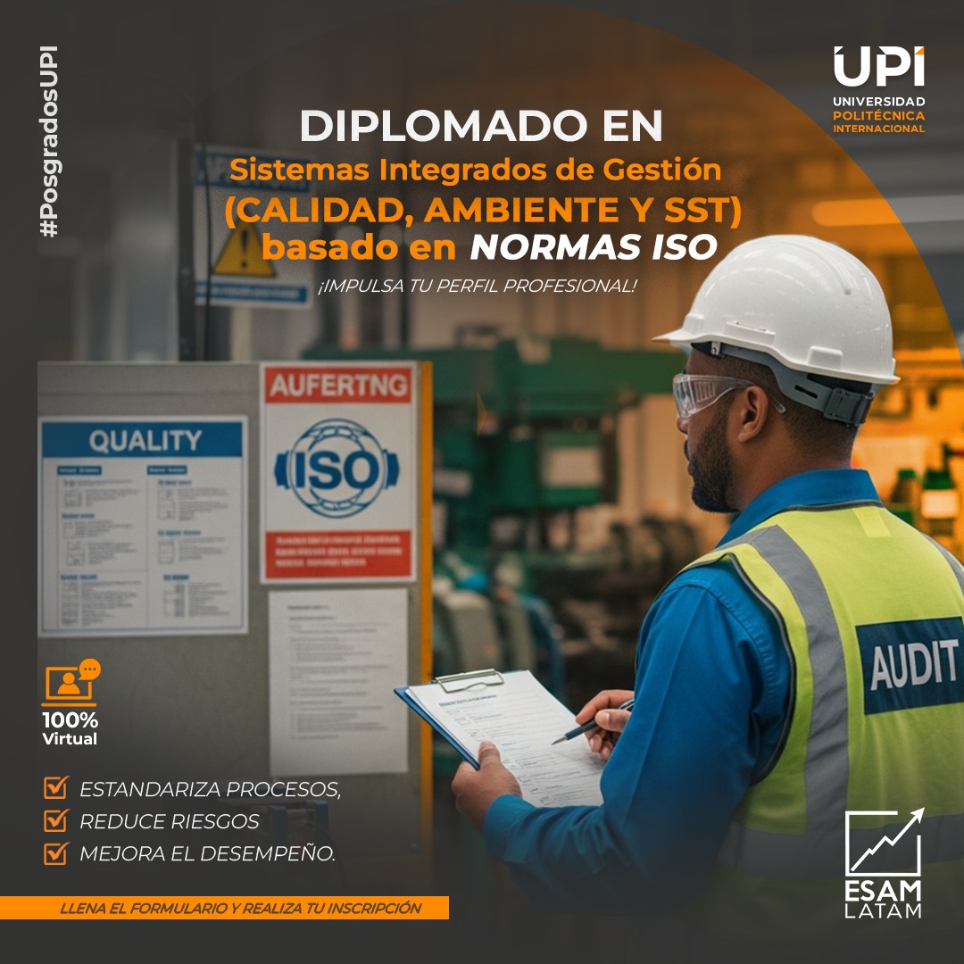 Portada del programa Sistemas Integrados de Gestión (Calidad, Ambiente y SST) Basado en Normas ISO