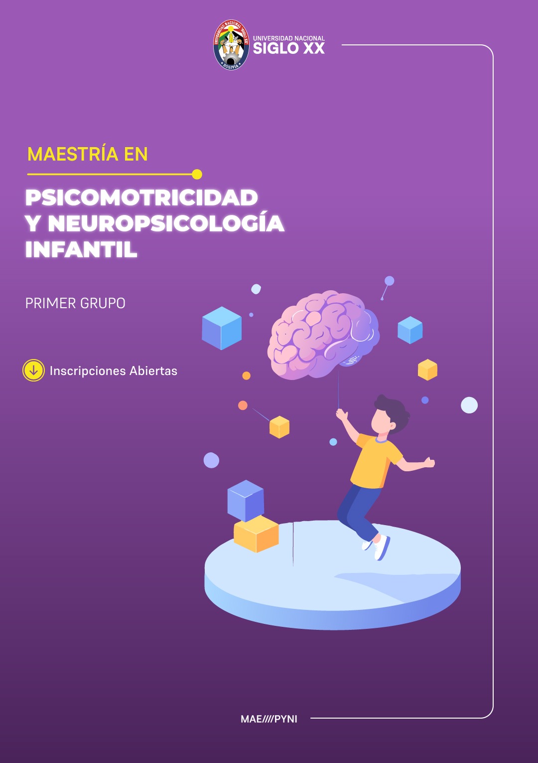 Portada del programa PSICOMOTRICIDAD Y NEUROPSICOLOGIA INFANTIL.