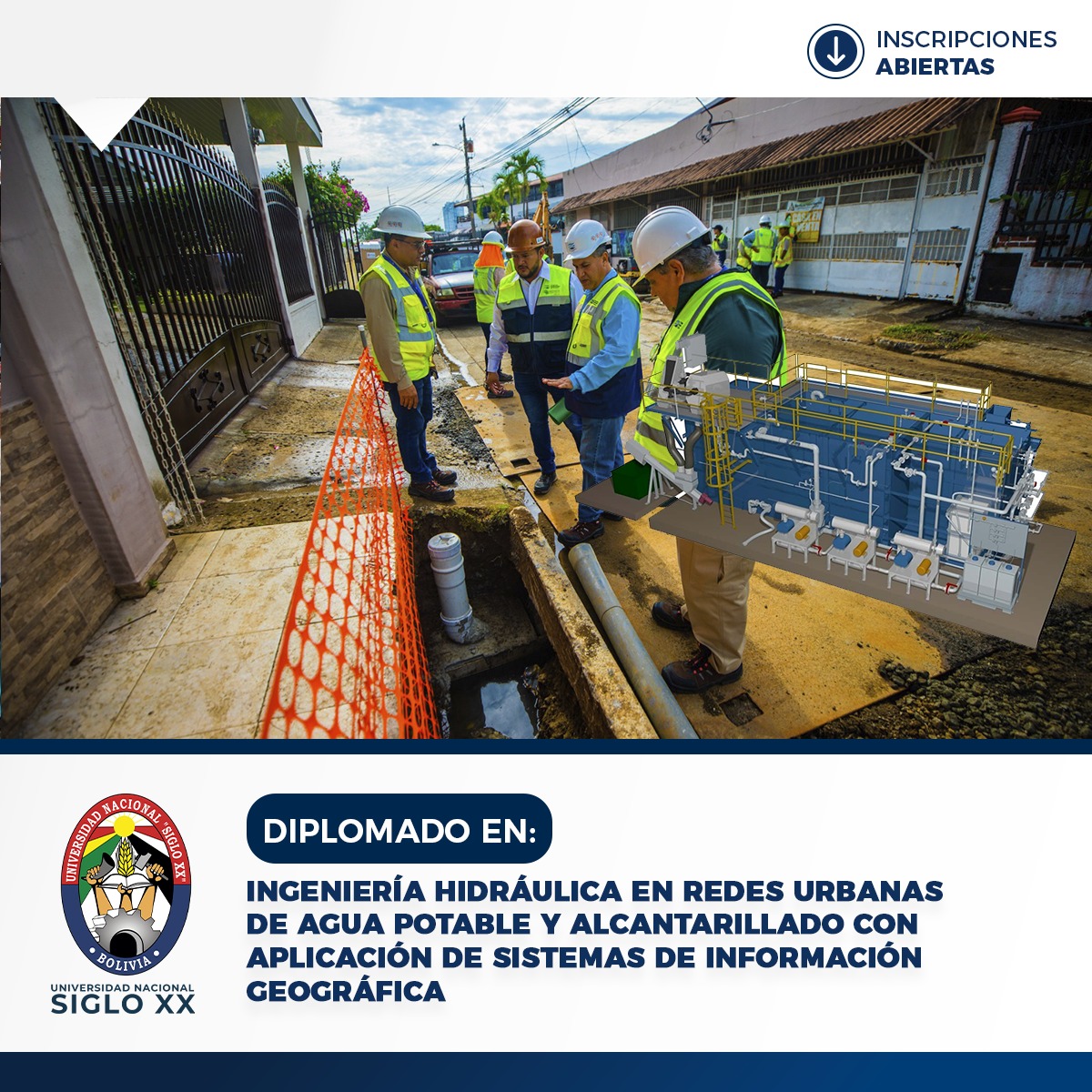 Portada del programa INGENIERÍA HIDRÁULICA EN REDES URBANAS DE AGUA POTABLE Y ALCANTARILLADO CON APLICACIÓN DE SISTEMAS DE INFORMACIÓN GEOGRÁFICA