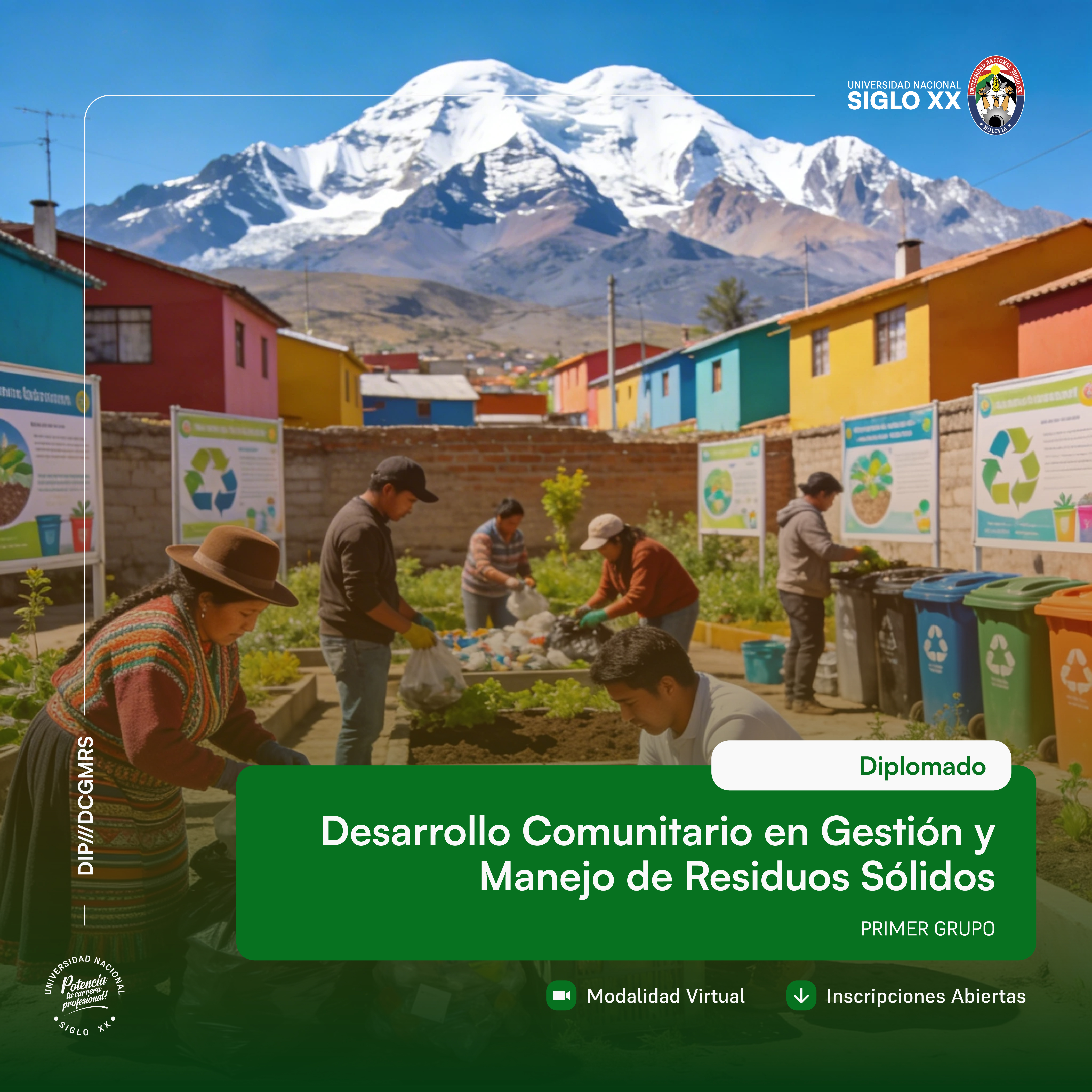 Portada del programa DESARROLLO COMUNITARIO EN GESTIÓN Y MANEJO DE RESIDUOS SOLIDOS