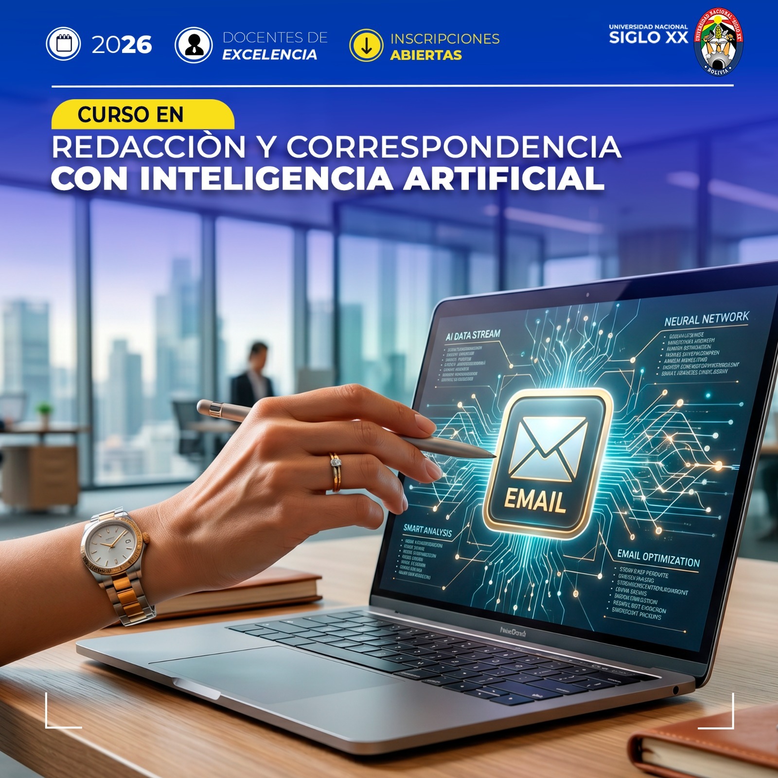 Portada del programa REDACCIÓN Y CORRESPONDENCIA CON INTELIGENCIA ARTIFICIAL