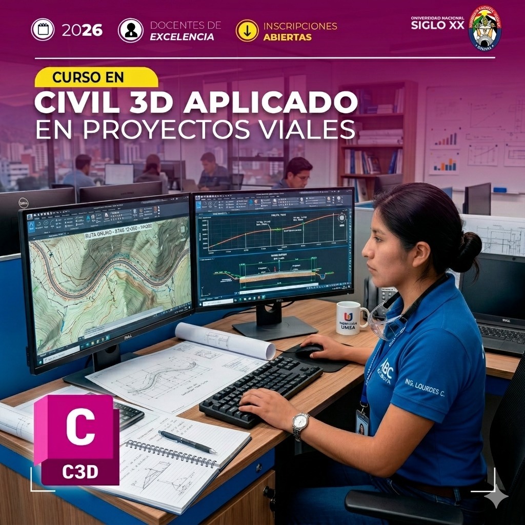 Portada del programa CIVIL 3D APLICADO EN PROYECTOS VIALES