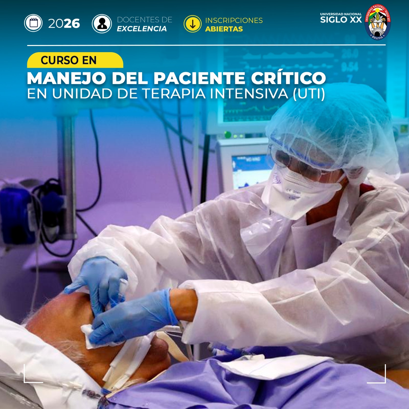 Portada del programa MANEJO DEL PACIENTE CRÍTICO EN UNIDAD DE TERAPIA INTENSIVA (UTI)