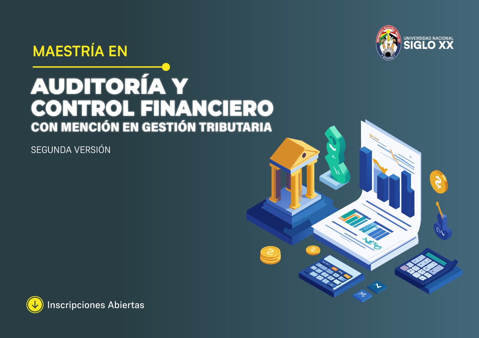 Portada del programa AUDITORIA Y CONTROL FINANCIERO CON MENCION EN GESTION TRIBUTARIA