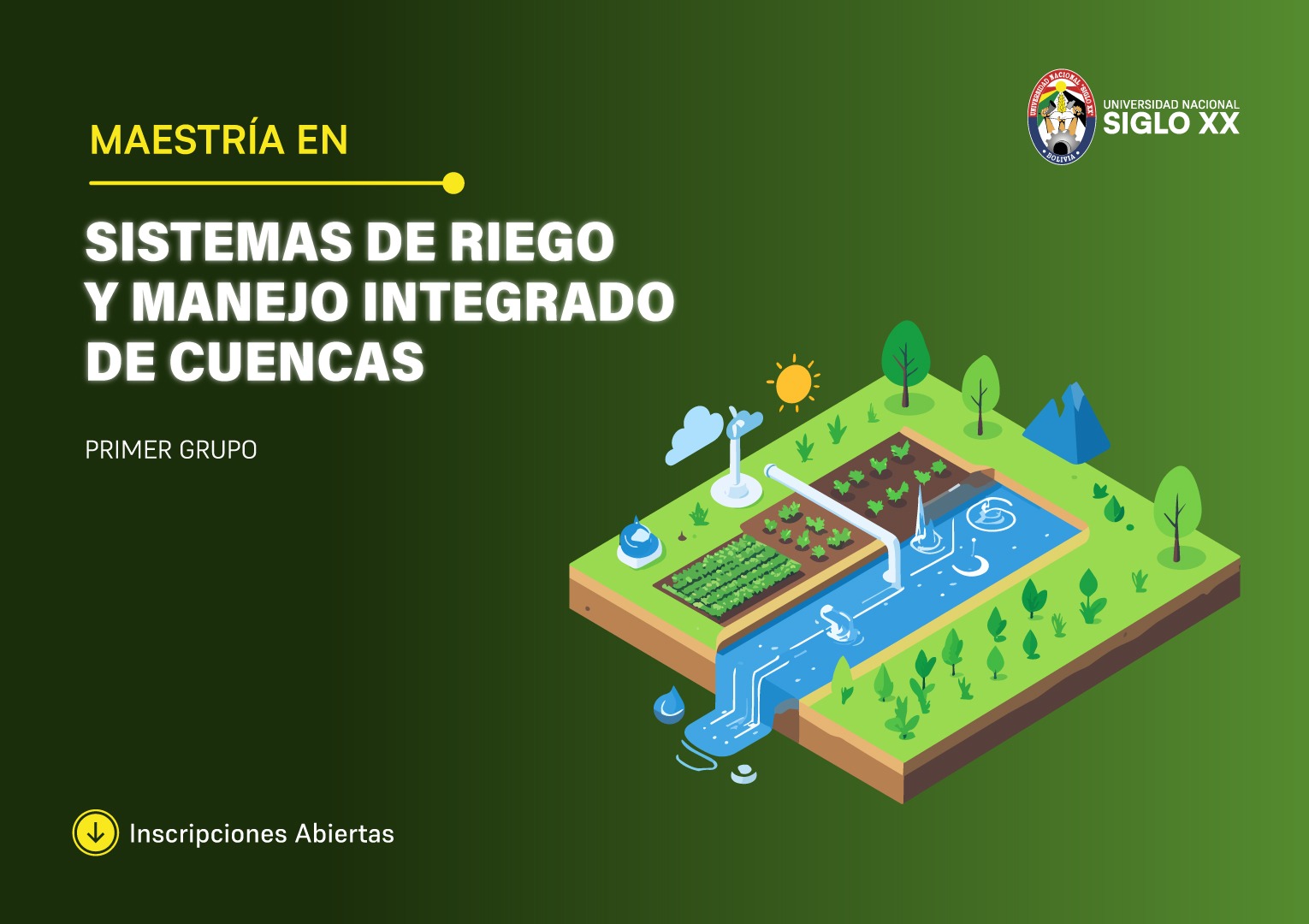 Portada del programa SISTEMAS DE RIEGO Y MANEJO INTEGRADO DE CUENCAS