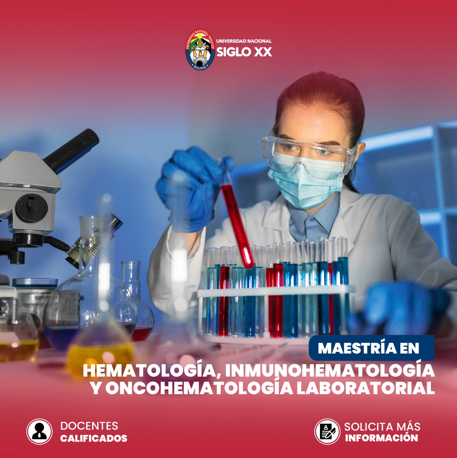 Portada del programa MAESTRÍA EN HEMATOLOGÍA, INMUNOHEMATOLOGÍA Y ONCOHEMATOLOGÍA LABORATORIAL