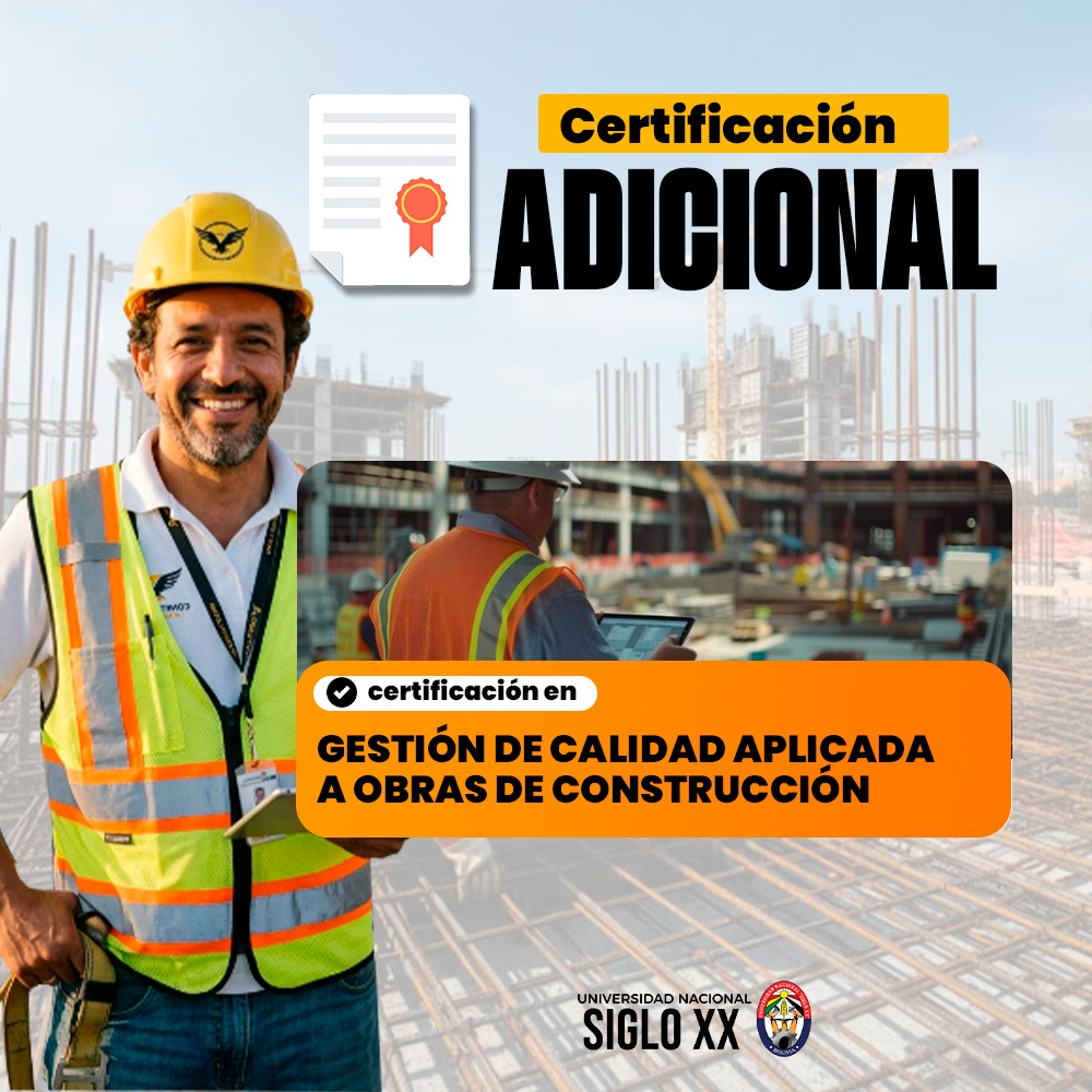 Portada del programa GESTION DE CALIDAD APLICADA A OBRAS DE CONSTRUCCION