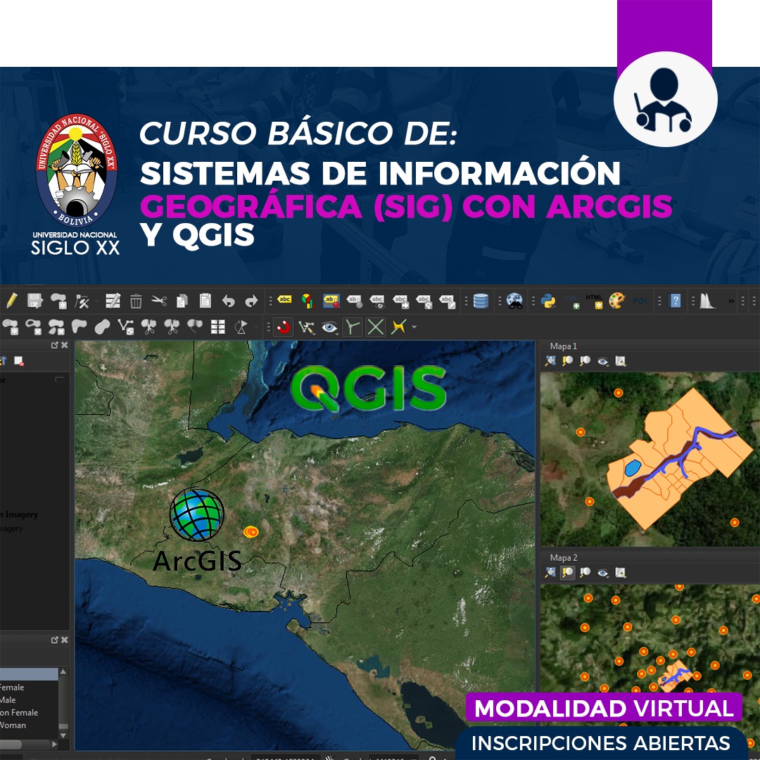 Portada del programa SISTEMAS DE INFORMACIÓN GEOGRÁFICA (SIG) CON ARCGIS Y QGIS