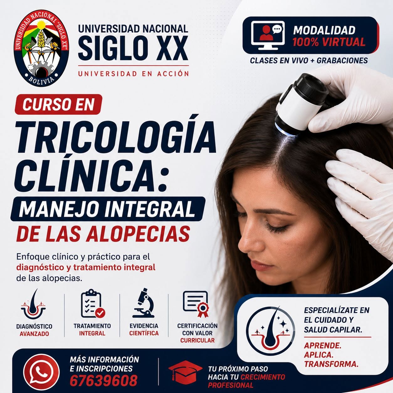 Portada del programa TRICOLOGIA CLINICA: MANEJO INTEGRAL DE LAS ALOPECIAS
