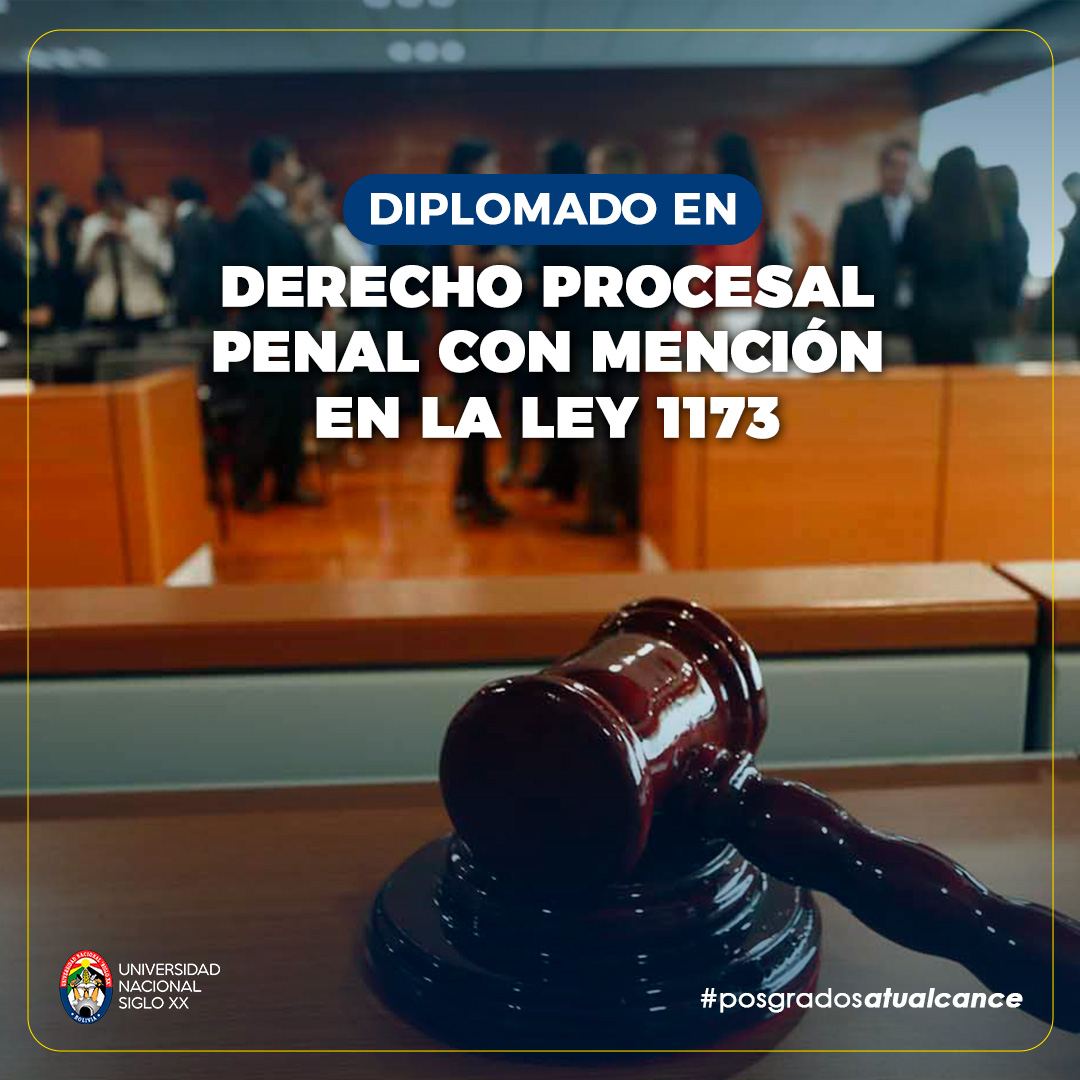 Portada del programa DERECHO PROCESAL PENAL CON MENCIÓN EN LA LEY 1173