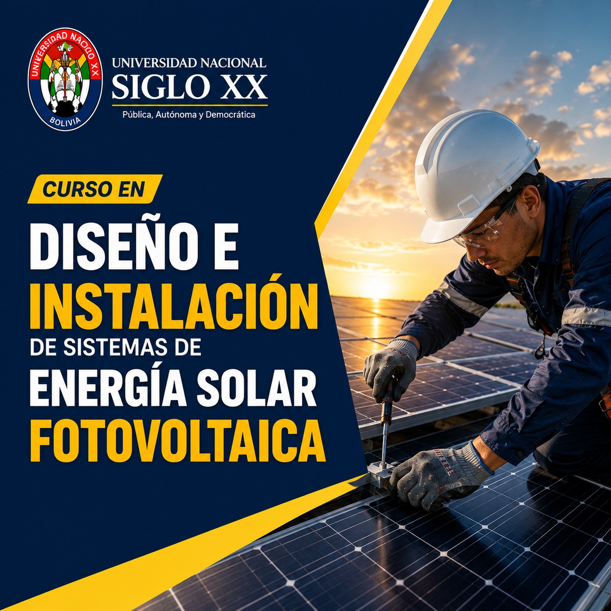 Portada del programa Diseño e Instalación de Sistemas de Energía Solar Fotovoltaica