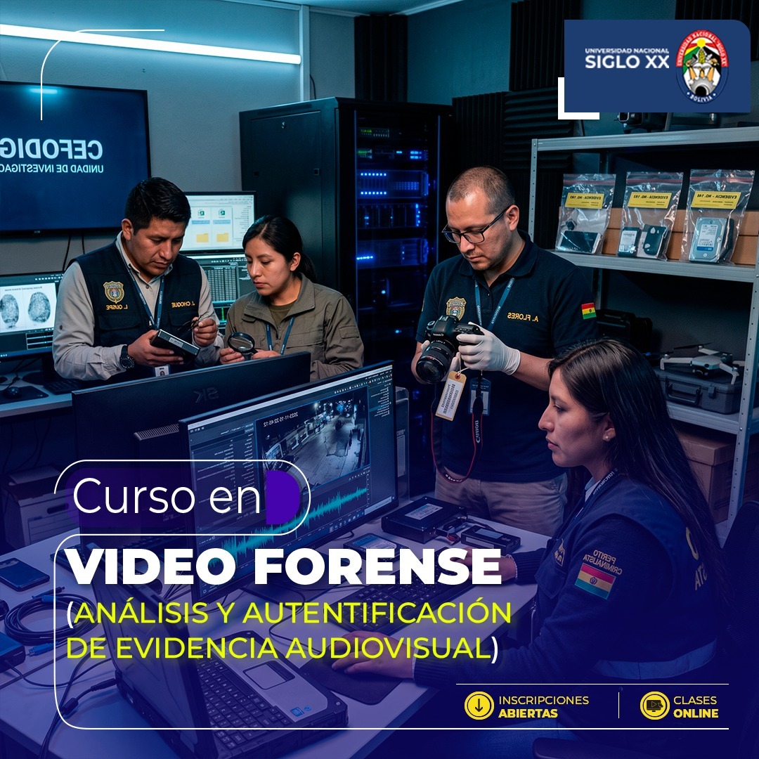 Portada del programa VIDEO FORENSE ANALISIS Y AUTENTIFICACION DE EVIDENCIA AUDIOVISUAL