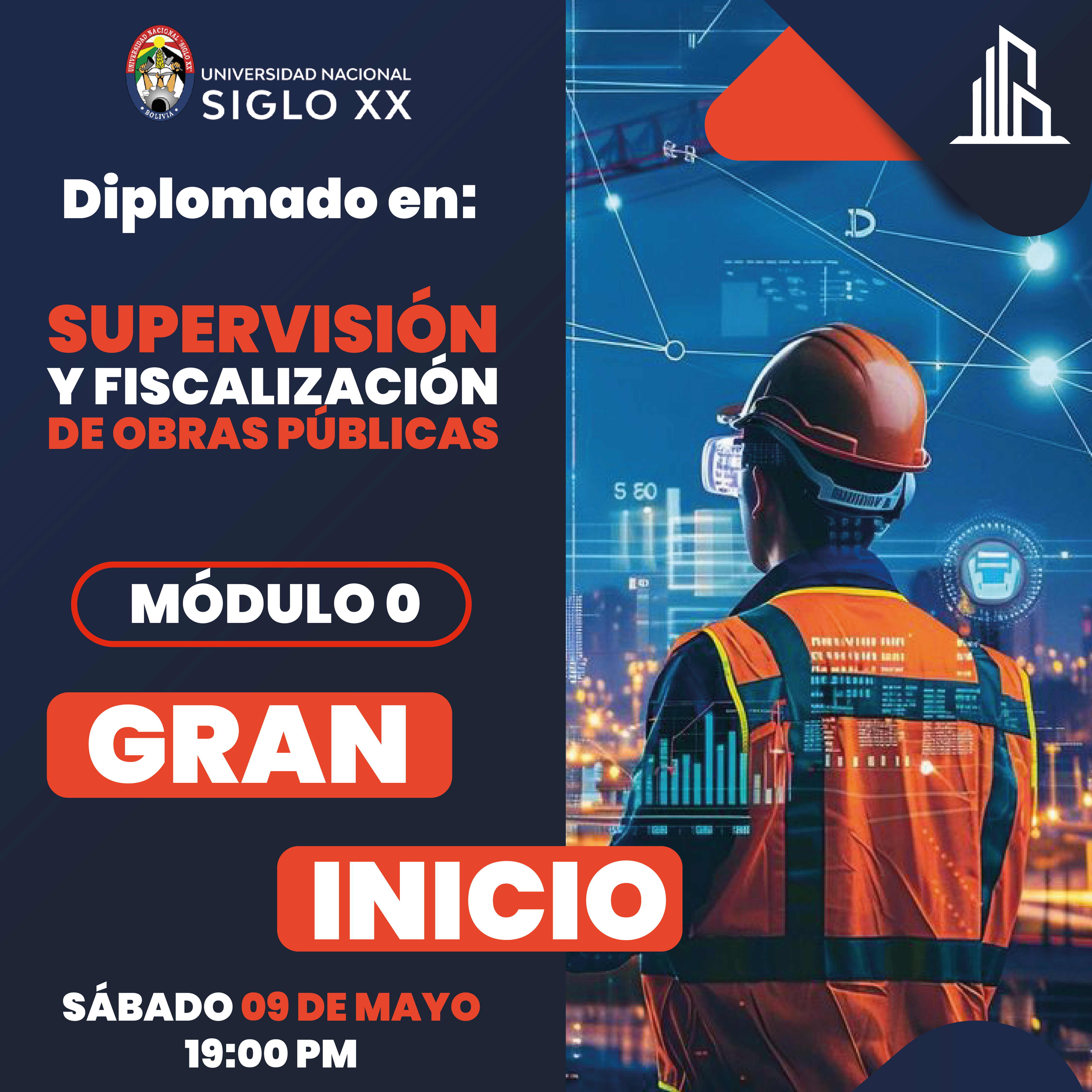 Portada del programa CONTROL DE COSTOS Y TIEMPOS EN OBRAS PÚBLICAS